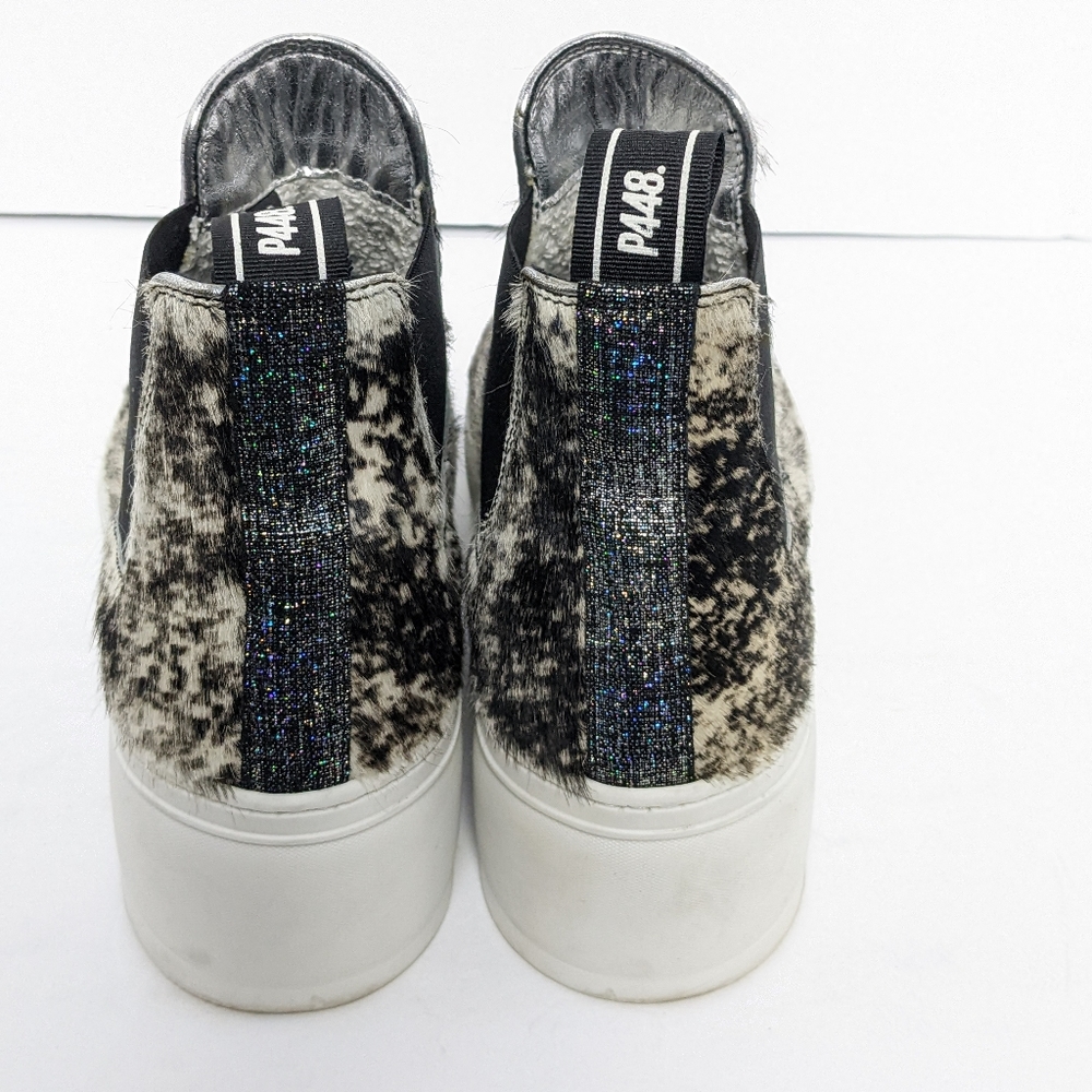 P448 Lucy high top calf hair platform sneakers - Picture 7 of 16